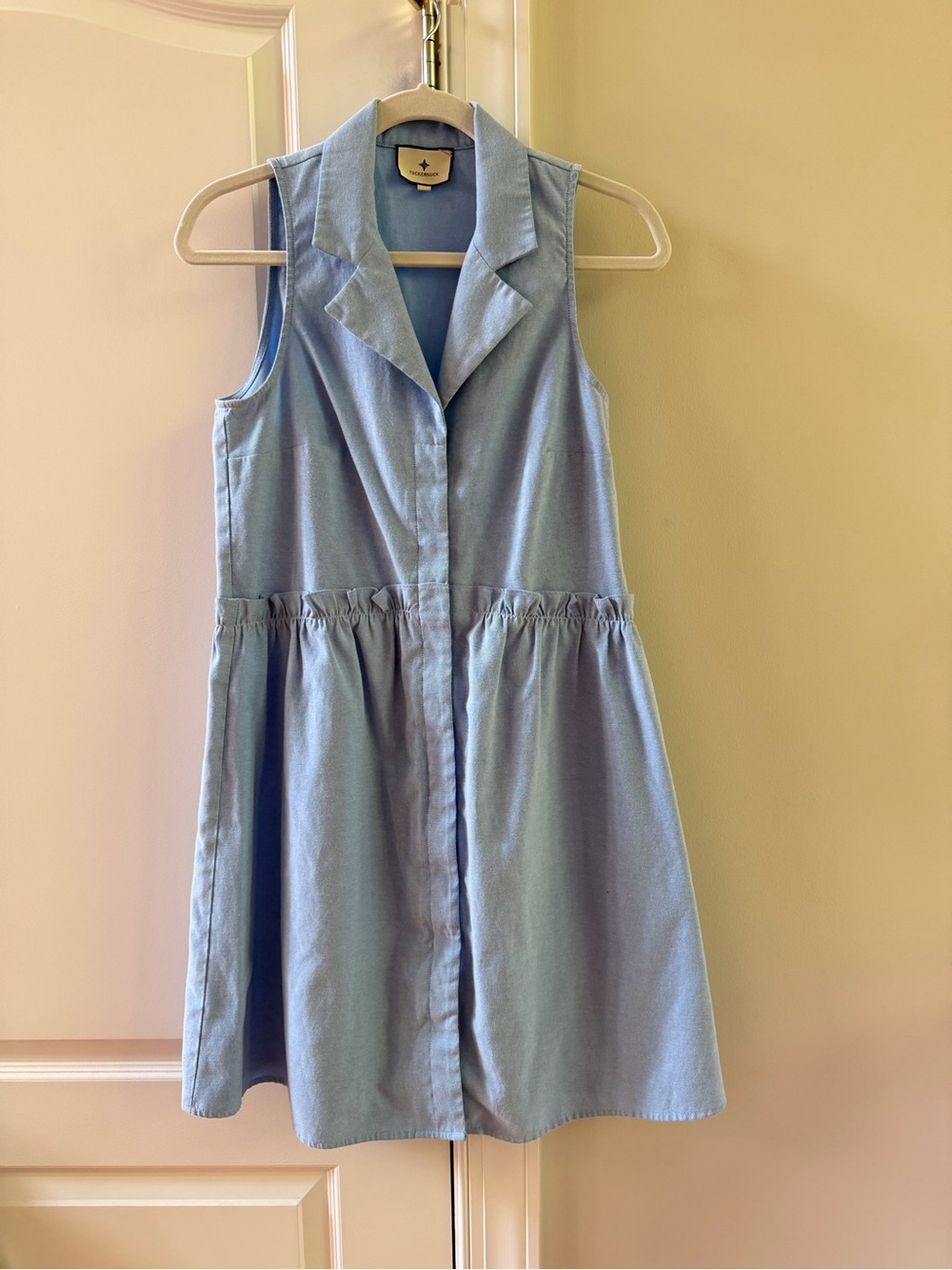 Oxford Blue Sleeveless Royal Shirt Dress